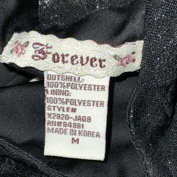 Forever Top Women's Size Medium Short Sleeves Floral Button Back Keyhole Blouse - Picture 6 of 7